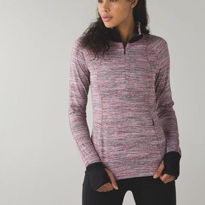 Lululemon Runderful 1/2 Zip Long Sleeve Sweatshirt Space Dye Camo Berry Size 8